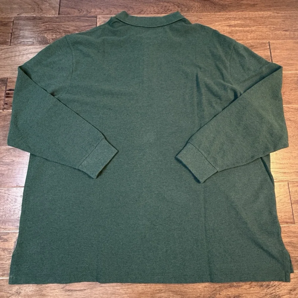 Polo Ralph‎ Lauren Long Sleeve Mesh Polo Shirt Men's 4XB Green Big & Tall $115